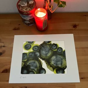 New Original Signed Artwork Alcohol Ink on Paper 114